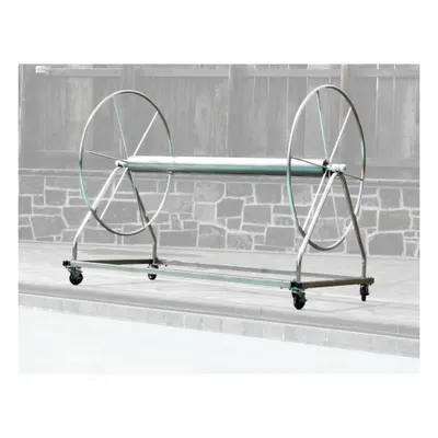 SPECTRUM Pool Lane Line Storage Reel, Stainless Steel, 60 1/8 in W x 65 3/8 in H - Pool Lane Line Storage Reels & Accessories
