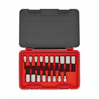 PROTO Hex Bit Set: 1/2 in Drive, 18 Piece, SAE/Metric (MPN J54318H)