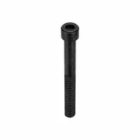 Inch-system standard socket head cap screw with 1/4"-20 thread size and 2 1/4" length. Made of alloy steel with black oxide finish. Drive size is 3/16". Right-hand thread direction. Supplied in a 100-piece pack. Used for fastening components in machinery, equipment, and structural assemblies requiring high-strength flush-mount fasteners