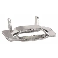 BAND-IT Strapping Buckle: Fits 3/4 in Strap Wd, Stainless Steel, 50 Qty, Flat, Regular Duty, 50 PK (MPN GRC256)