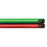 This RADNOR Grade T twin-line bulk welding hose has a 1/4-inch inside diameter and 750-foot length, in red color. Designed for delivering fuel gas and oxygen to welding torches, the twin-line configuration keeps both hoses together for organized use in industrial fabrication, repair, and construction applications