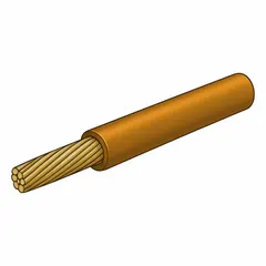 Single-conductor 14 AWG primary wire with cross-linked polyethylene (XLPE) insulation, rated 60 V. Orange jacket, 25 ft length. Suitable for heavy-duty wiring in vehicles, trailers, and marine applications where resistance to heat, abrasion, and chemicals is required.