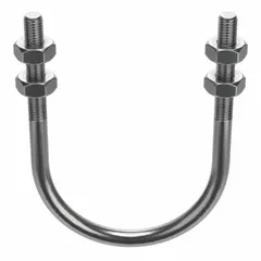 This stainless steel U-bolt is designed for securing 3-inch pipes to structural supports. It features a 1/2"-13 thread size and a 4-inch inside height, with a plain finish. Typical applications include pipe mounting in plumbing, HVAC, and material handling systems.