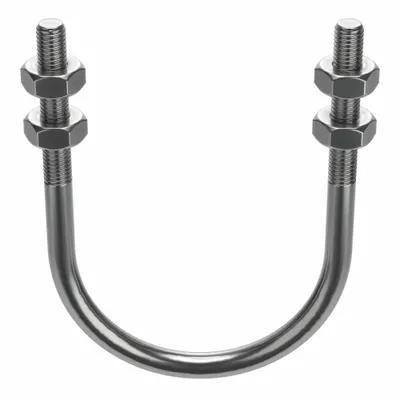 CALBRITE Standard U-Bolt: 1/2"-13 Thread Size, For Pipe Size 3 in, 4 in Inside Ht - Standard U-Bolts