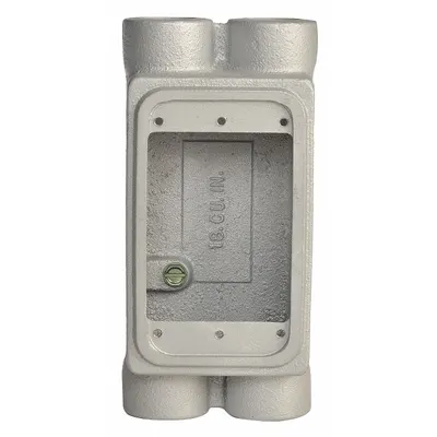 APPLETON ELECTRIC Electrical Box: Iron, Rectangular, 1 Gangs, 1/2 in Hub Size - Iron Weatherproof Electrical Boxes