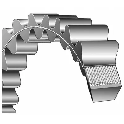 BANDO Cogged V-Belt: DC, DC6X380, 15 in Outside Lg, 15/64 in Top Wd, 5/32 in Thick - DC Section Double-Cogged V-Belts