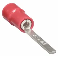 POWER FIRST Pin Terminal: Red, Vinyl, 0.079 in Pin Dia