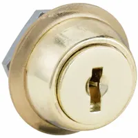 Cam Lock: Std Keyed Cam Lock, Keyed Different, Zinc Die-Cast, Brass, Quarter-Turn Clockwise Unlock (MPN C8051-KD-3)