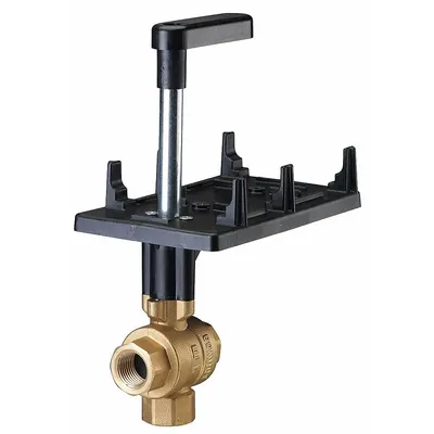 HVAC Control Ball Valve: 3-Way, 1/2 in Female NPT, 0.63 CV Flow, 0.63 Bypass CV Flow - 3-Way NPT Connection Ball Valves