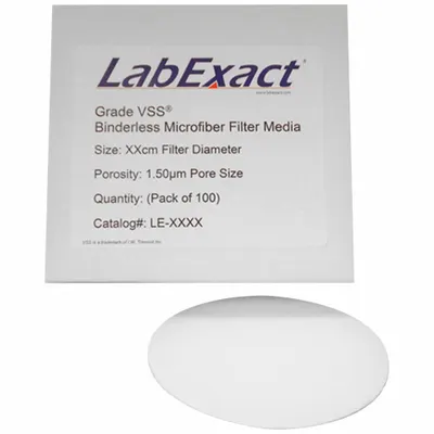 LABEXACT Glass Microfiber Filter: VSS, 5.5 cm Dia, 0.43 mm Thick - VSS Grade Glass Fiber Filters