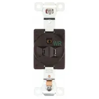 BRYANT Receptacle: Single, 5-15, Brown, 125V AC, 15 A, 2 Pole / 3 Wire (MPN 5261WR)