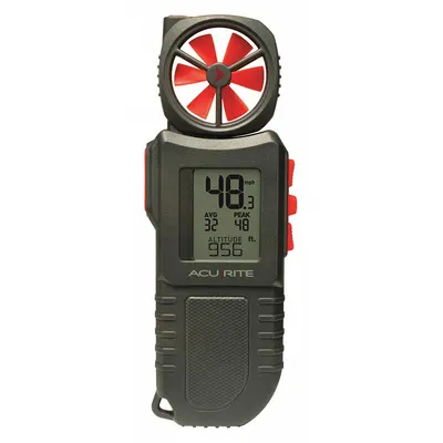 ACURITE Anemometer: 0.1 mph Air Velocity Resolution, Relative Humidity, Rotating Vane - Rotating Vane Air Velocity Meters