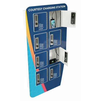 KWIKBOOST Device Charging Locker: (1) Lightning/(1) USB-C per bay