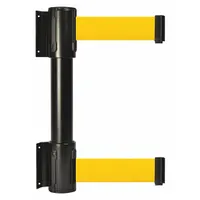 TENSABARRIER Belt Barrier: Fixed Mounting Plate, 7 1/2 ft Belt Lg, Pattern, Yellow, No Legend (MPN 896T2-33-STD-Y5X-C)