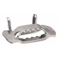 BAND-IT Strapping Buckle: Fits 3/8 in Strap Wd, Stainless Steel, 50 Qty, Flat, Regular Duty, 50 PK (MPN GRC453)