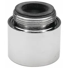 Laminar flow outlet made of brass with chrome finish. Connection size 13/16"-27. Used as a faucet aerator to provide a clear, non-splashing stream in lavatory faucets.