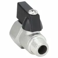 USA INDUSTRIALS Manual Two-Way Ball Valve: 1/4 in, 304 Stainless Steel, Straight Valve Body, Wedge (MPN ZUSA-VLV-64)