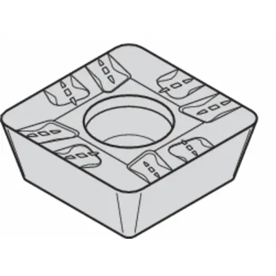 WIDIA Square Milling Insert: SDMT43PDRMH, SDMT1204PDRMH (MPN 3325040) - Square (S) Indexable Milling Inserts