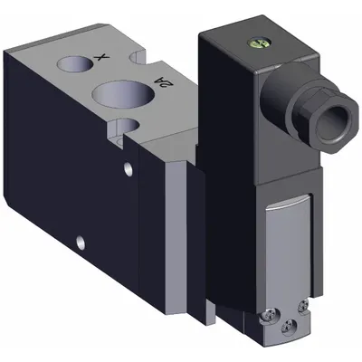 SMC Solenoid Air Control Valve: Three-Way / Two-Position, Single Solenoid, Female 3/8 NPT - SMC VP Series Directional Control Valves