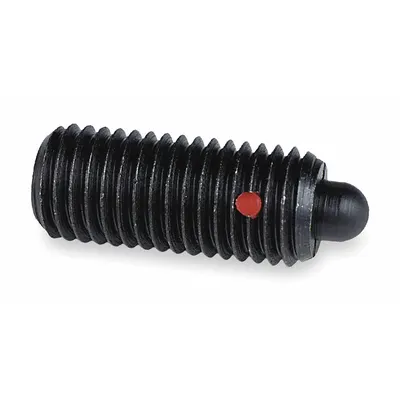 TE-CO Spring Plunger: Hex, Steel Body w/ Plunger, M3x0.5, 0.5 N to 3 N Nose Force - Hex-Drive Spring Plungers