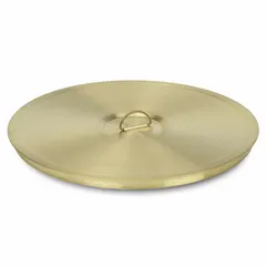 Brass sieve cover for standard 8-inch testing sieves. Used in particle size analysis to prevent sample loss and contamination. Overall depth 3/8 in. Manufacturer part number CB8W/R.