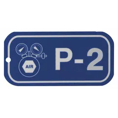This lockout tag is made of polystyrene with holes for attachment. It is printed in English and is used in lockout/tagout procedures to indicate that equipment is under maintenance and should not be operated.