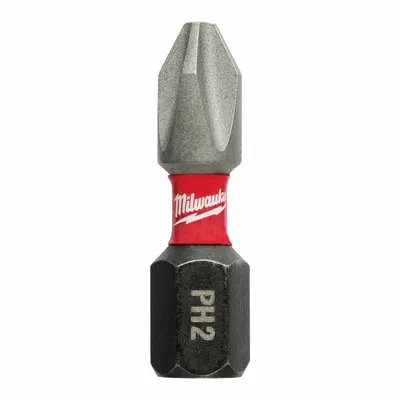 MILWAUKEE Insert Bit: Insert Bit, Imperial, PH2 Bit Industry Size, #2 Bit Size, Std - Impact Bits