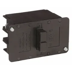 Black replacement contact block for XAC pendant control stations. Spring-return, 1-speed operation with 2NO/1NC contacts. Used in industrial crane, hoist, and material-handling applications.