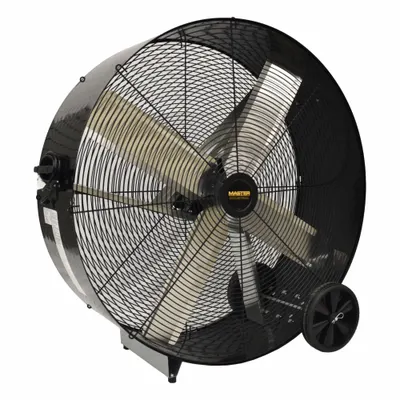 MASTER Barrel Fan: 42 in Blade Dia, 120V AC, Stationary, 1/4 hp, Direct Drive - Standard Industrial Floor Fans