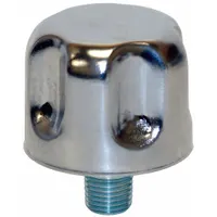 Steel filter breather vent with 1/2" NPT threads and 2 1/2 in overall diameter. Designed for general-duty applications to filter incoming air and relieve pressure in hydraulic tanks, gearboxes, and reservoirs