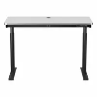 VERSADESK Electric Sit-Stand Desk: White, Wood, 48 in Overall Wd, 24 in Overall Dp, Laminate/Steel (MPN VT1074824-01-05)