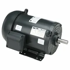 This Dayton rigid base 3-phase AC motor features a totally enclosed fan-cooled (TEFC) enclosure, rated 1 1/2 hp at 1770 RPM. It operates on 230/460V AC with full load current of 4.2/2.1 A. Suitable for industrial applications such as pumps, fans, conveyors, and compressors requiring a rigid base mount.