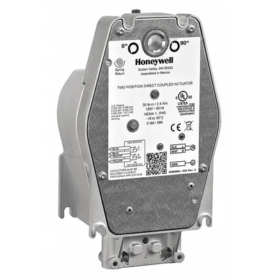 Honeywell Actuator: Fire and Smoke Dampers, On/Off, Spring Return, 30 in-lb, 24V AC - Fire & Smoke Rated Actuators