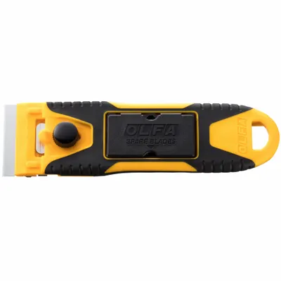 OLFA Scraper: Bld. Mat. Stainless Steel, Hdl. Mat. Fiberglass, Stiff - Standard Scrapers