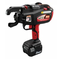 MAX Rebar Tying Tool Kit: 14.4V DC, No. 7 x No. 8, For 21 ga Wire, (1) Bare Tool/(1) Battery, 3.9 Ah (MPN RB518)