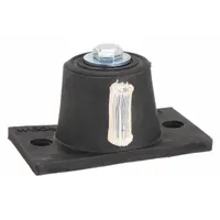 MASON Floor-Mount Vibration Isolator: Neoprene, 380 lb Capacity, 1 7/8 in Ht, 2 5/16 in Wd, White