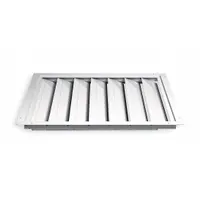 Manual Damper: For 36 in Fan, Single Panel, 35 in W, 1 5/8 in D, Aluminum, Front Flange, Horizontal