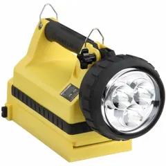 This rechargeable lantern features a spot beam and ABS construction. It provides a maximum beam distance of 663 meters and runs for 8.5 hours at maximum brightness. Suitable for industrial environments such as maintenance, inspection, and emergency response tasks.