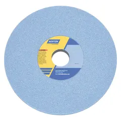 Type 1 straight grinding wheel, 7" diameter, 1/2" thickness, 1-1/4" arbor hole. 5SG60-IVS specification with I hardness. Suitable for surface grinding, weld removal, and deburring on all metals. Pack of 5.