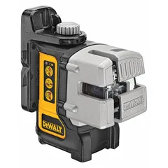 The DEWALT DW089K is a red-beam cross-line laser level that projects three lines for alignment and layout tasks. It features electronic self-leveling with an accuracy of ±1/4 in @ 100 ft. Powered by alkaline batteries, this kit is suited for leveling and squaring applications in construction and interior finishing.