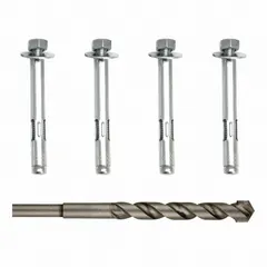 Anchoring kit designed to secure Liberty safes to the floor, preventing tipping or movement. Includes hardware for bolting the safe down. Compatible with Liberty brand safes.
