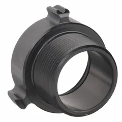 This rigid straight adapter connects fire hose couplings with NH threads to NPT-threaded standpipes or hydrants. Constructed of aluminum, it provides a leak-free transition between thread standards in fire protection systems and industrial water supply applications.
