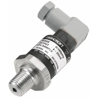 ASHCROFT Pressure Transmitter: 0 psi to 100 psi, 1 to 5V DC - Pressure Transmitters with 4-Pin Mini-DIN Connector