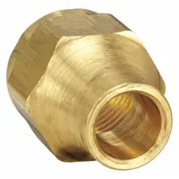 Flared Fitting Nut: 5/8 in OD Fitting Size, Flared, Brass, 10 PK (MPN 41FS-10)