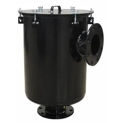 SOLBERG Vacuum Filter: 5 micron Rating, 99% Efficiency, 26 7/16 in Outside Dia - L-Style Vacuum Pump Inlet Filters