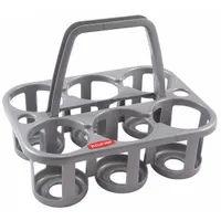 Bottle Carrier: 13 5/8 in Overall Lg, 10 1/8 in Overall Wd, 11 in Overall Ht, HDPP, Gray (MPN 408175)