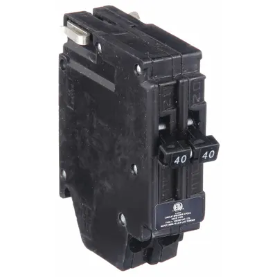 CHALLENGER Miniature Circuit Breaker: 40 A Amps, 120/240V AC, 1 in Wd, 10kA at 120/240V AC - Challenger Type-A Miniature Circuit Breakers