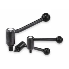 Steel adjustable tension lever with threaded stud for manual clamping and positioning. Features 1/2"-13 thread, 20 mm thread length, and 111 mm overall length. Used in jigs, fixtures, and workholding setups for precise adjustment.