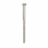 Hex Head Lag Screw: 1/4 in Size, 4 in Lg, Stainless Steel, NL-19, 10 PK (MPN FBLB144P10)