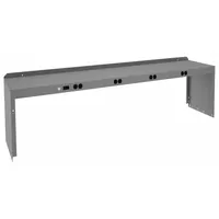 TENNSCO Electrical Shelf Riser: 72 in Overall Wd, 15 in Overall Dp, Gray, Carbon Steel, Steel, 18 in (MPN RE-18-1572)